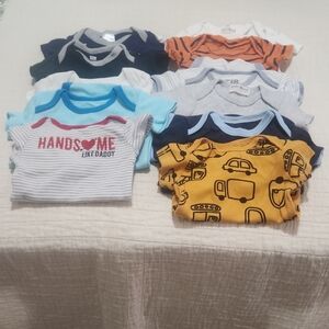 Assorted Kids Bodysuits Set - Blue, Gray, Yellow